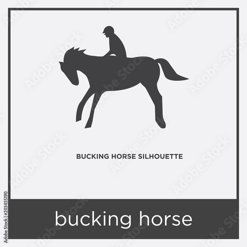 bucking horse icon isolated on white background