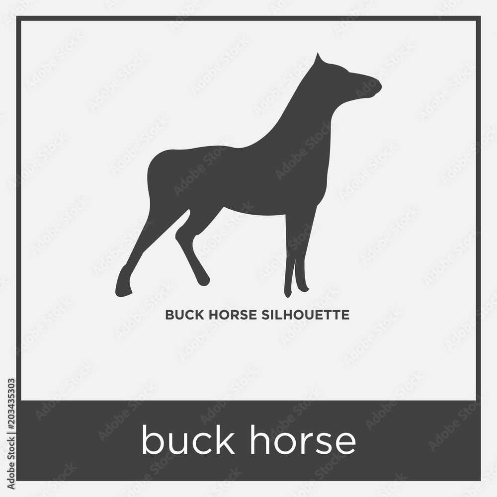 buck horse icon isolated on white background
