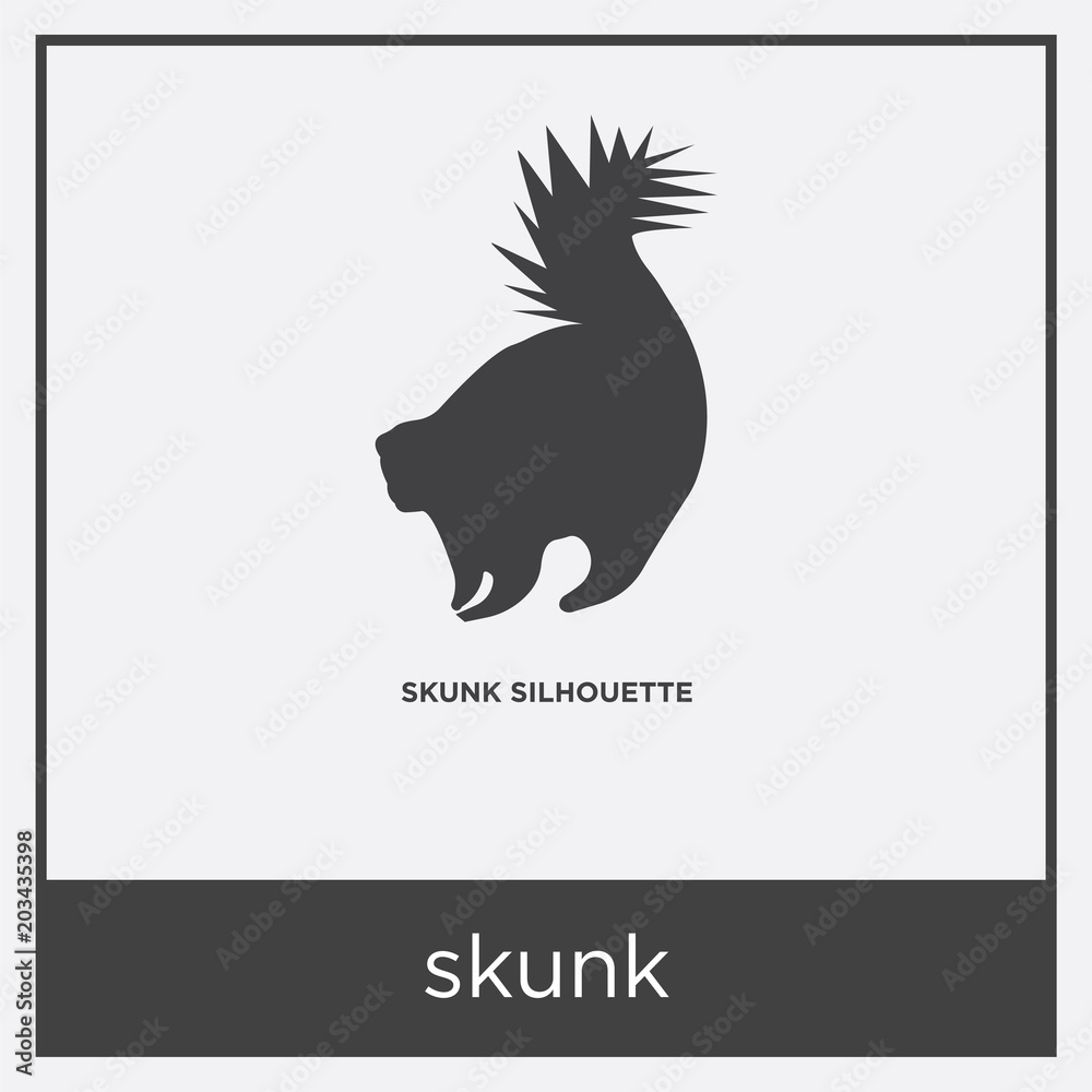 Obraz premium skunk icon isolated on white background