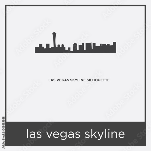 Photography las vegas skyline icon isolated on white background