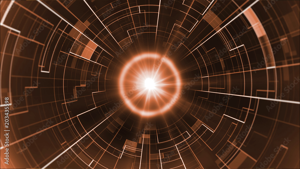 Fototapeta premium Abstract future technology concept, cyber hi-tech background. Science futuristic design