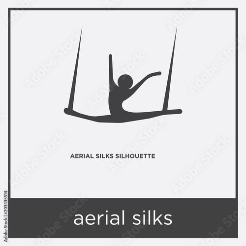 aerial silks icon isolated on white background
