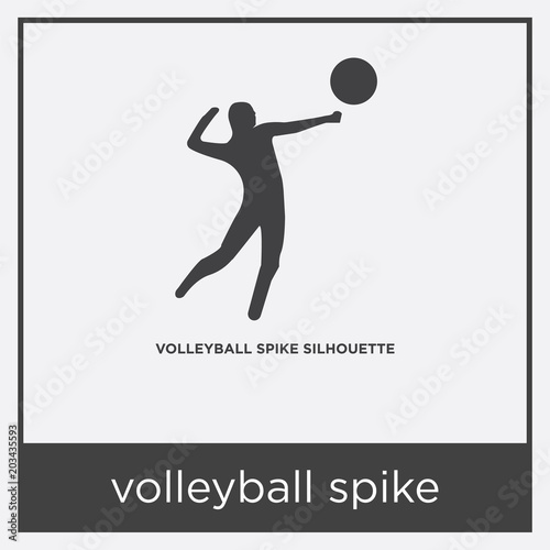 volleyball spike icon isolated on white background