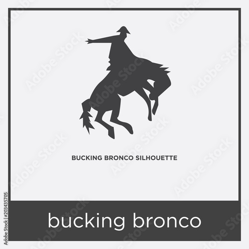 bucking bronco icon isolated on white background