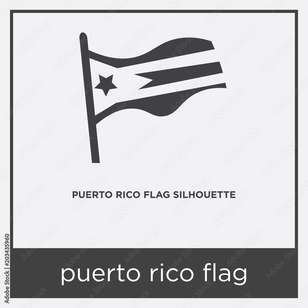 puerto rico flag icon isolated on white background
