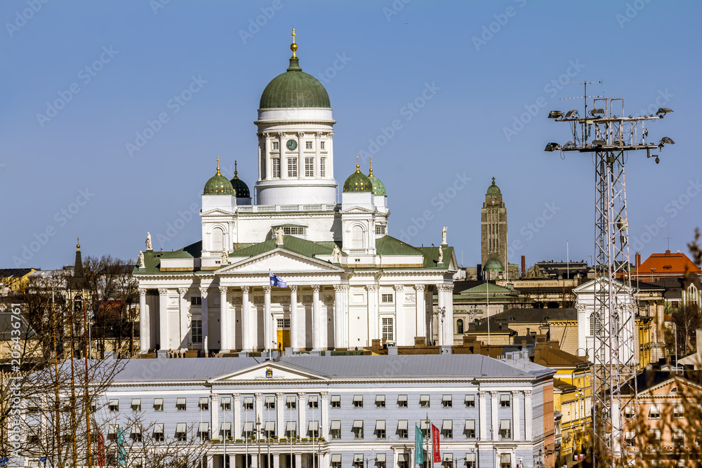 The  St. Nicholas Cathedral in Helsinki.Finland.