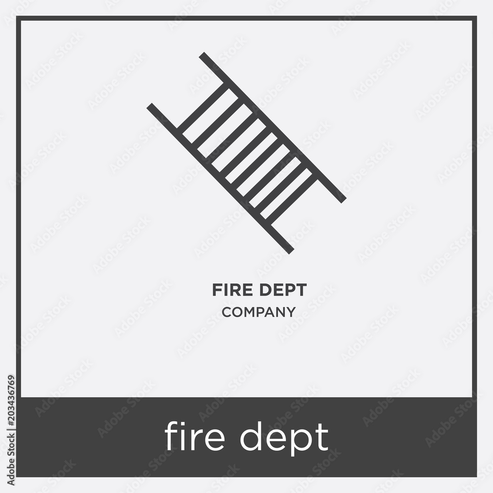 fire dept icon isolated on white background fire dept icon isolated on white background