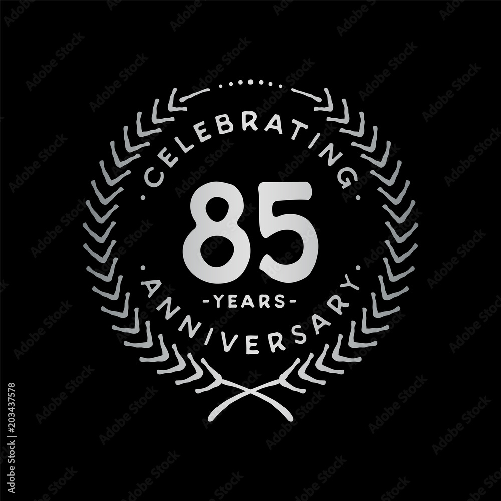 85 years design template. 85th vector and illustration.
85 years design template. 85th vector and illustration.