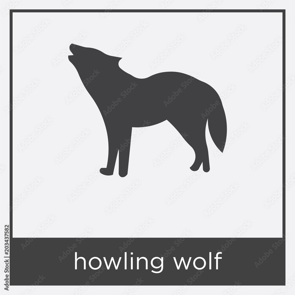 howling wolf icon isolated on white background howling wolf icon isolated on white background