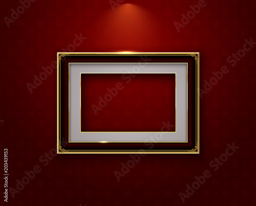 gold frame border picture thai art