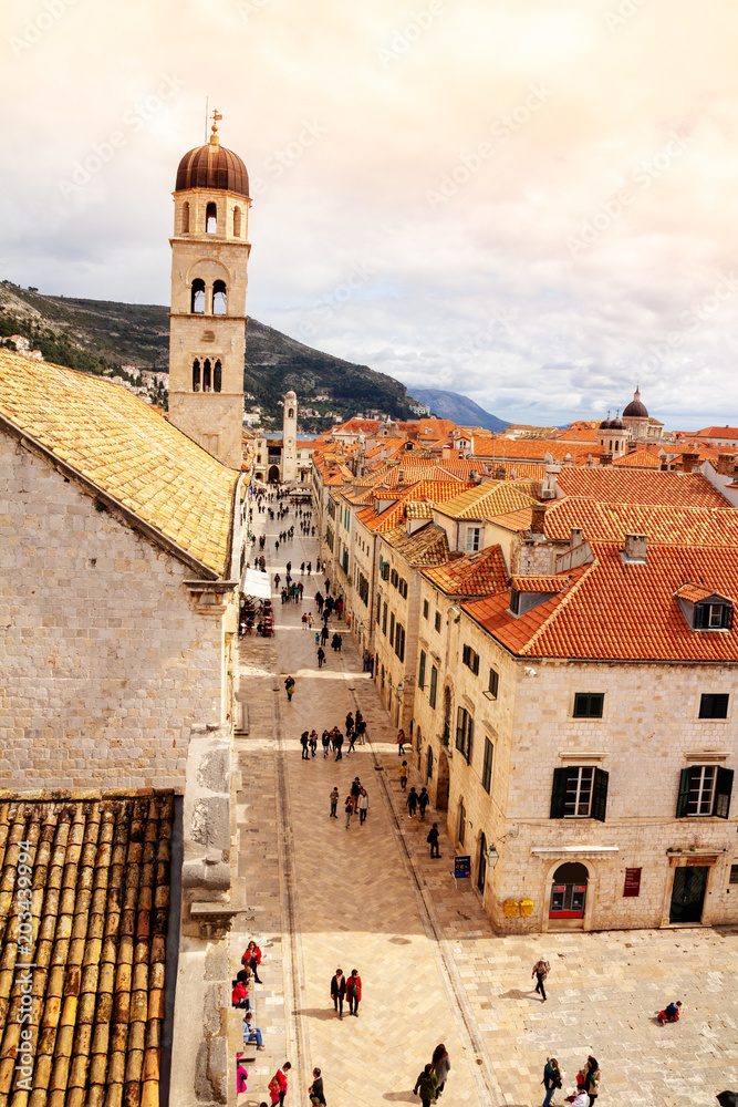 Der Stradun - Hauptflaniermeile in Dubrovnik