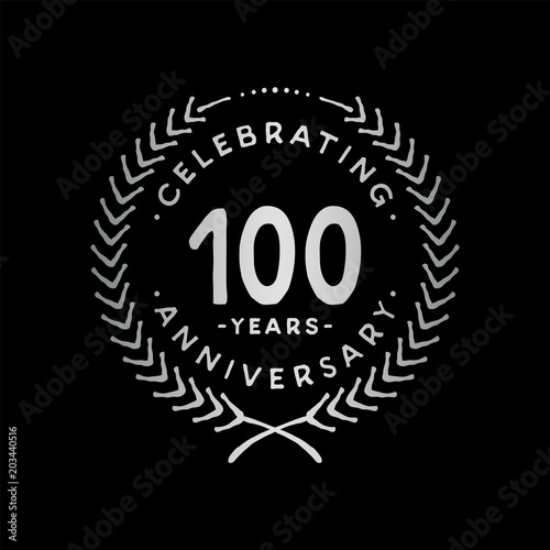 100 years design template. 100th vector and illustration.
