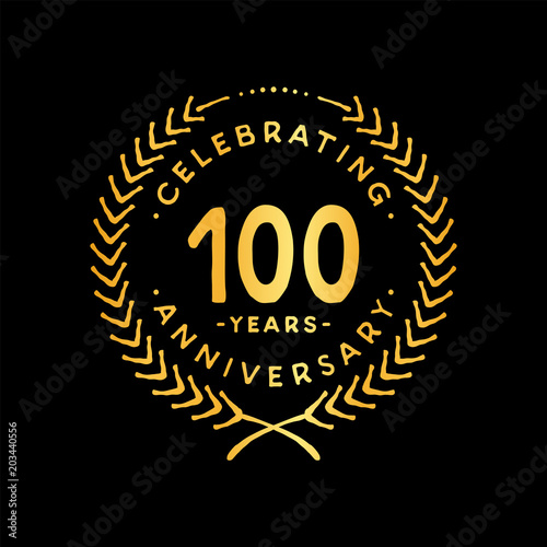 100 years design template. 100th vector and illustration.
