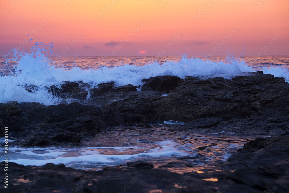 beach sunset  background
