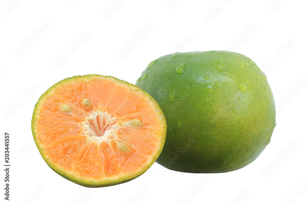 Orange on white background (isolated on white and clipping path) Orange on white background (isolated on white and clipping path)