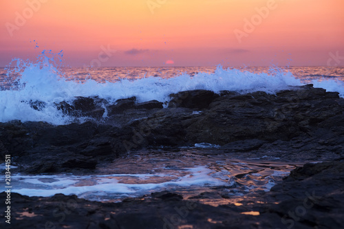 beach sunset background