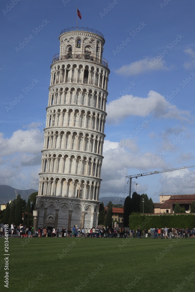 Famous monuments, Pisa Tower, Italy
