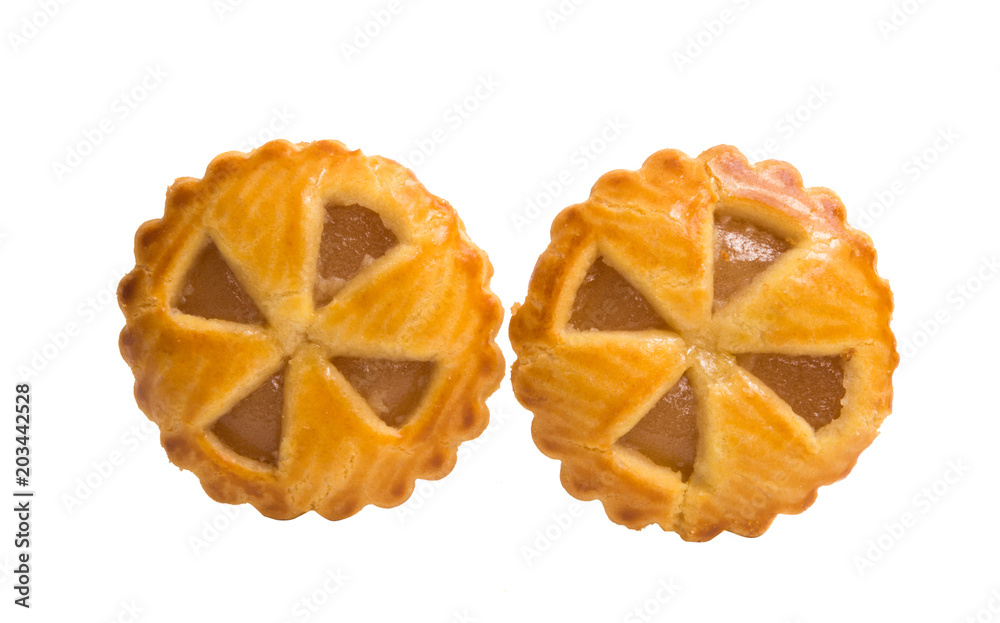 biscuits with apple filling isolated biscuits with apple filling isolated