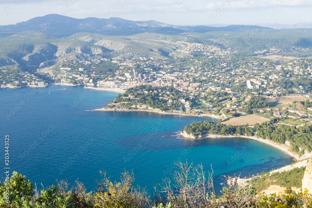 Cassis view from Cape Canaille top, France