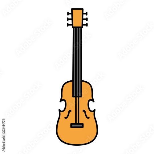 violin musical instrument isolated icon vector illustration design
