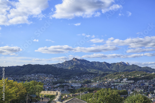 Photography Scenery of Seoul in clear sky without fine dust