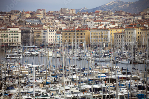Francia, Marsiglia, il Porto Vecchio con le imbarcazioni.