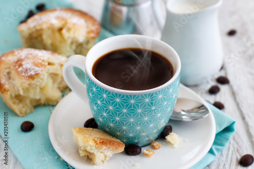 Italian coffee set for breakfast