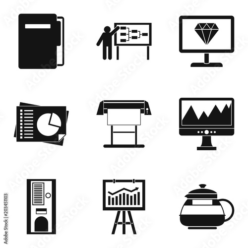 Operating regime icons set. Simple set of 9 operating regime vector icons for web isolated on white background