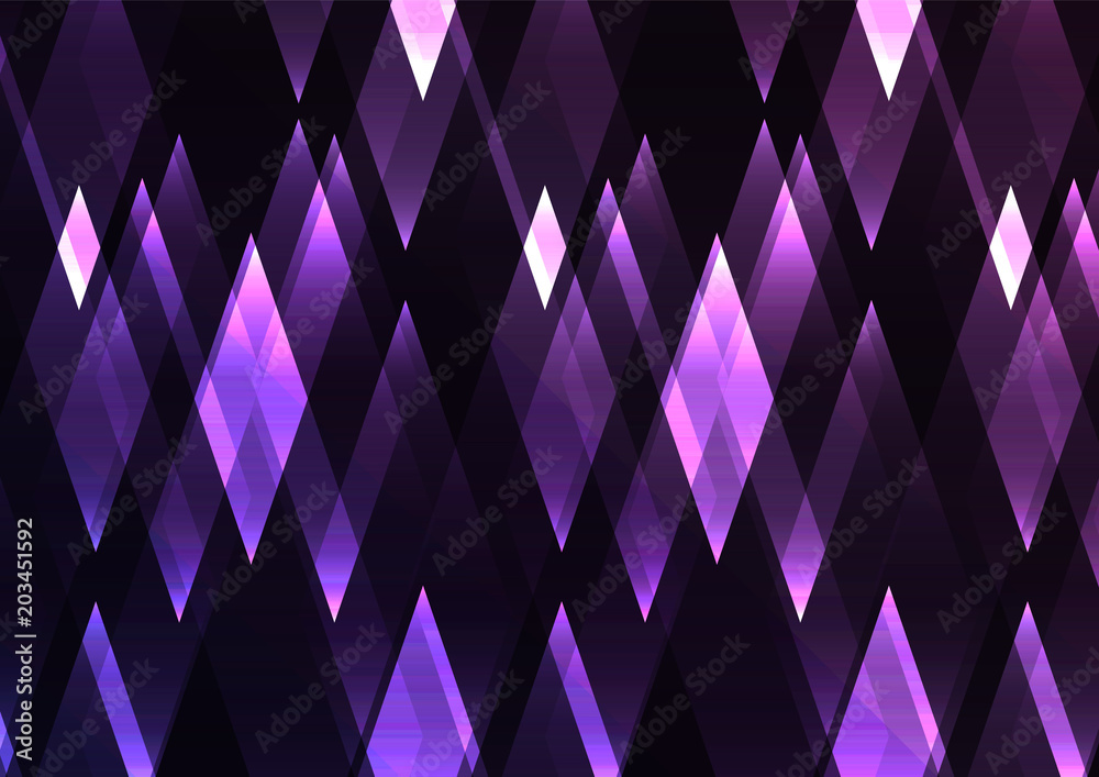 Fototapeta premium amethyst crystal shine abstract background, diamond business template, facet technology background, vector illustration