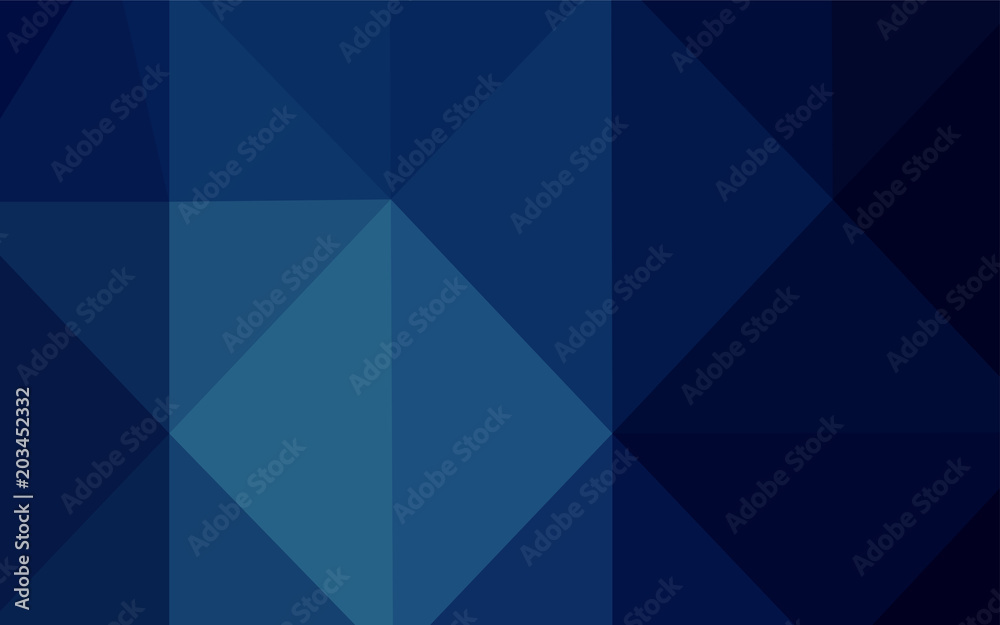 Dark BLUE vector low poly cover. Dark BLUE vector low poly cover.