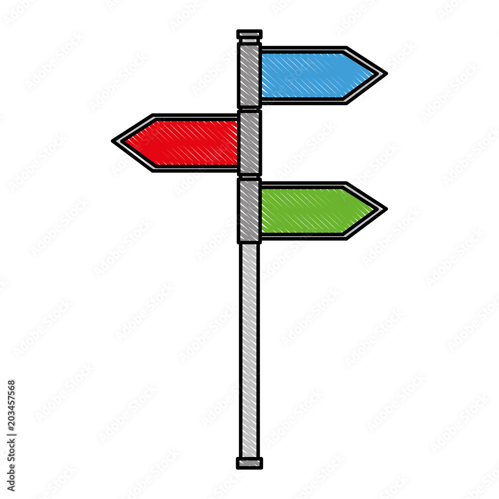 stick with arrows sign vector illustration design stick with arrows sign vector illustration design