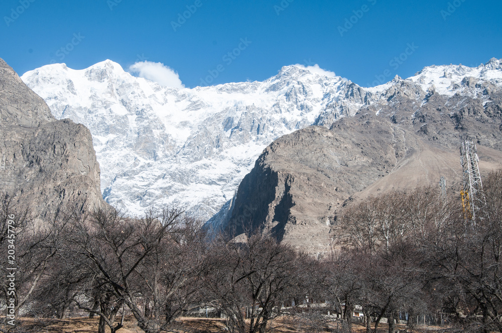 Karakorum mountains and glaciers