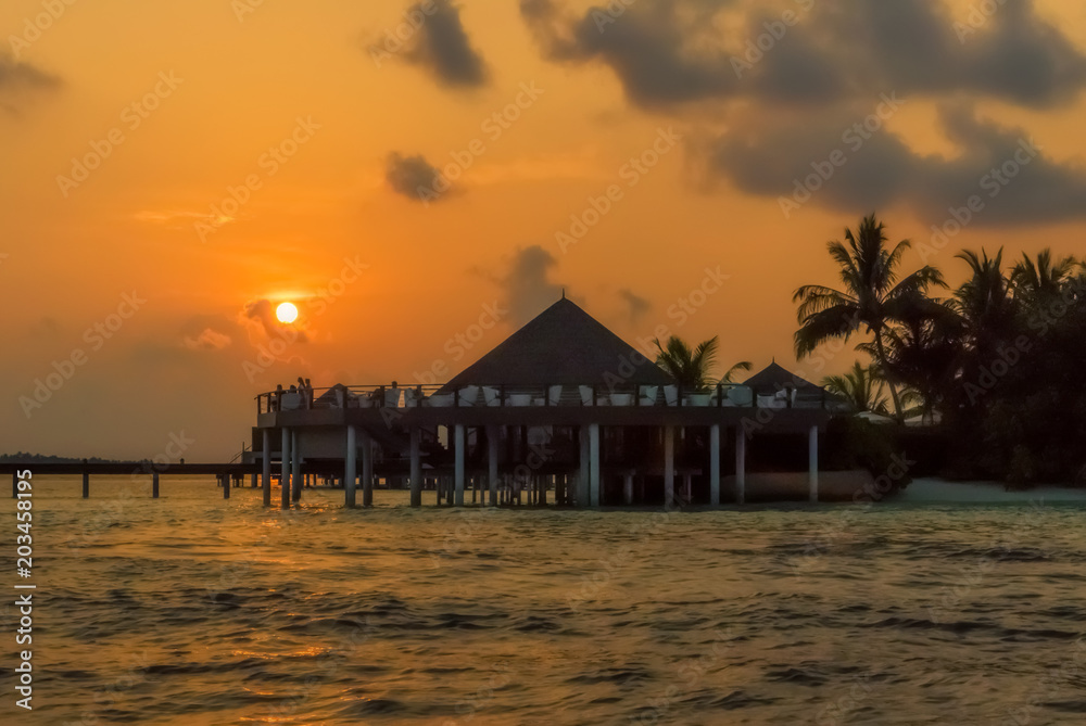 Sunset in Maldives.