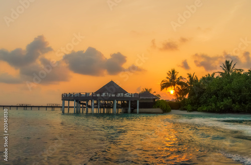 Fototapeta Naklejka Na Ścianę i Meble -  Sunset in Maldives.