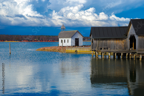 Sailor's chapel in the Maritime Quarter of Mariehamn, Åland Islands photo