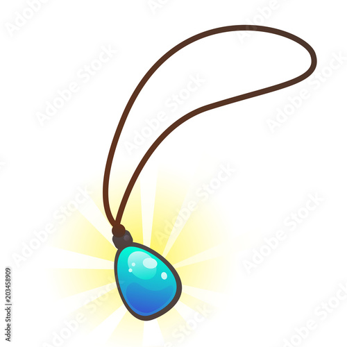 blue pendant vector illustration