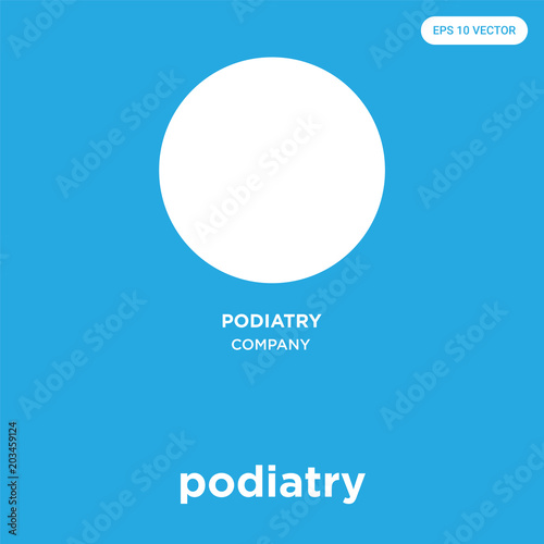 podiatry icon isolated on blue background