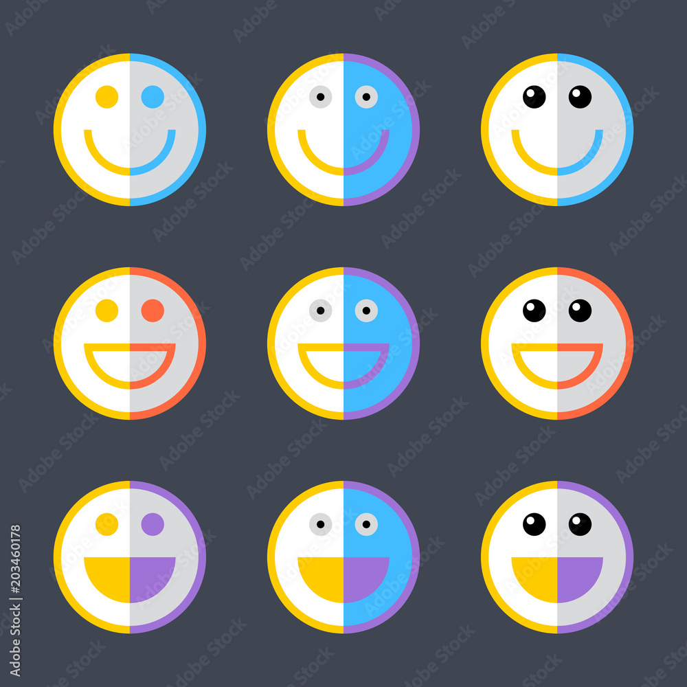 Fototapeta premium Smiley emoticon icon or happy smiling face