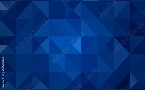 Dark BLUE vector abstract polygonal template.