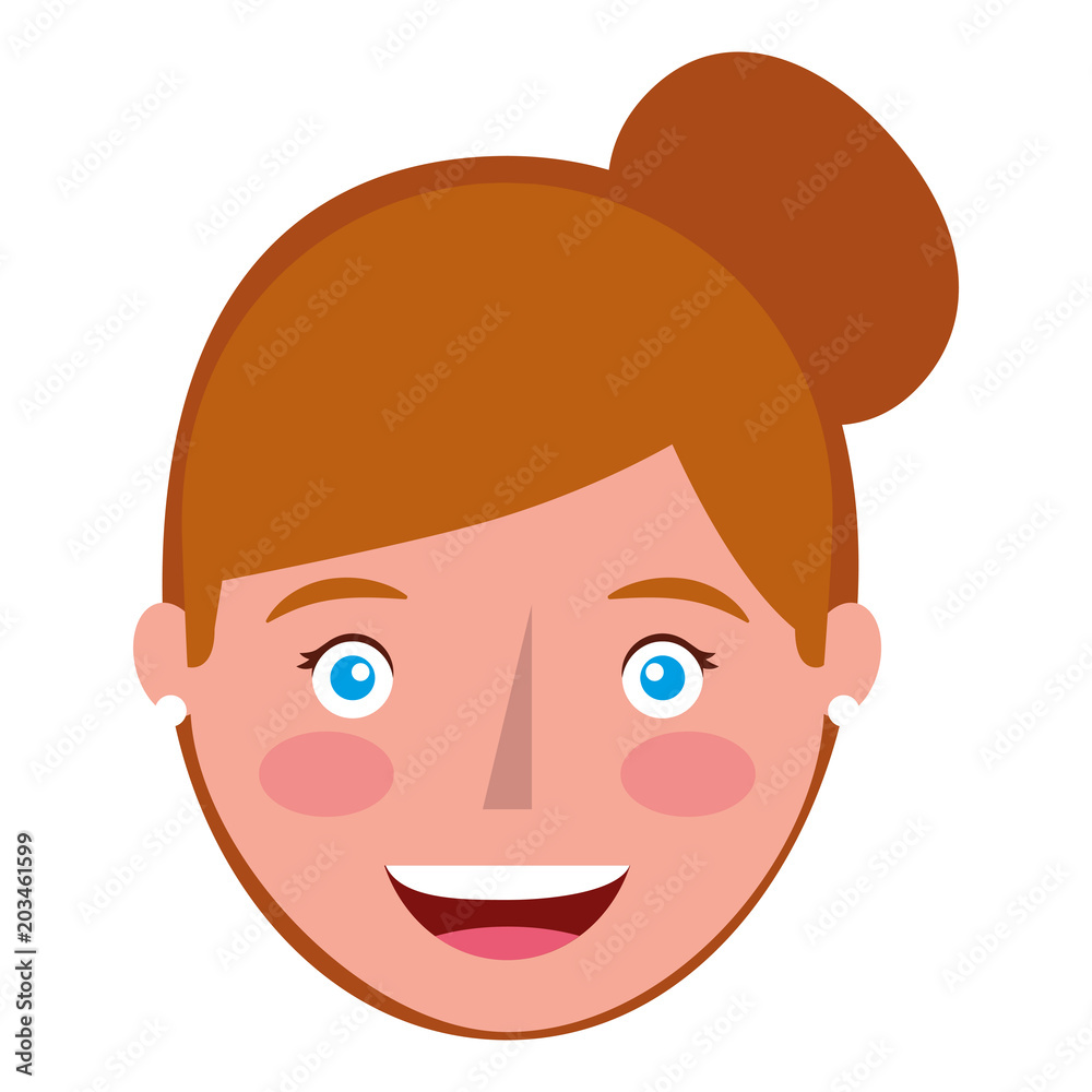 young woman head avatar character vector illustration design young woman head avatar character vector illustration design