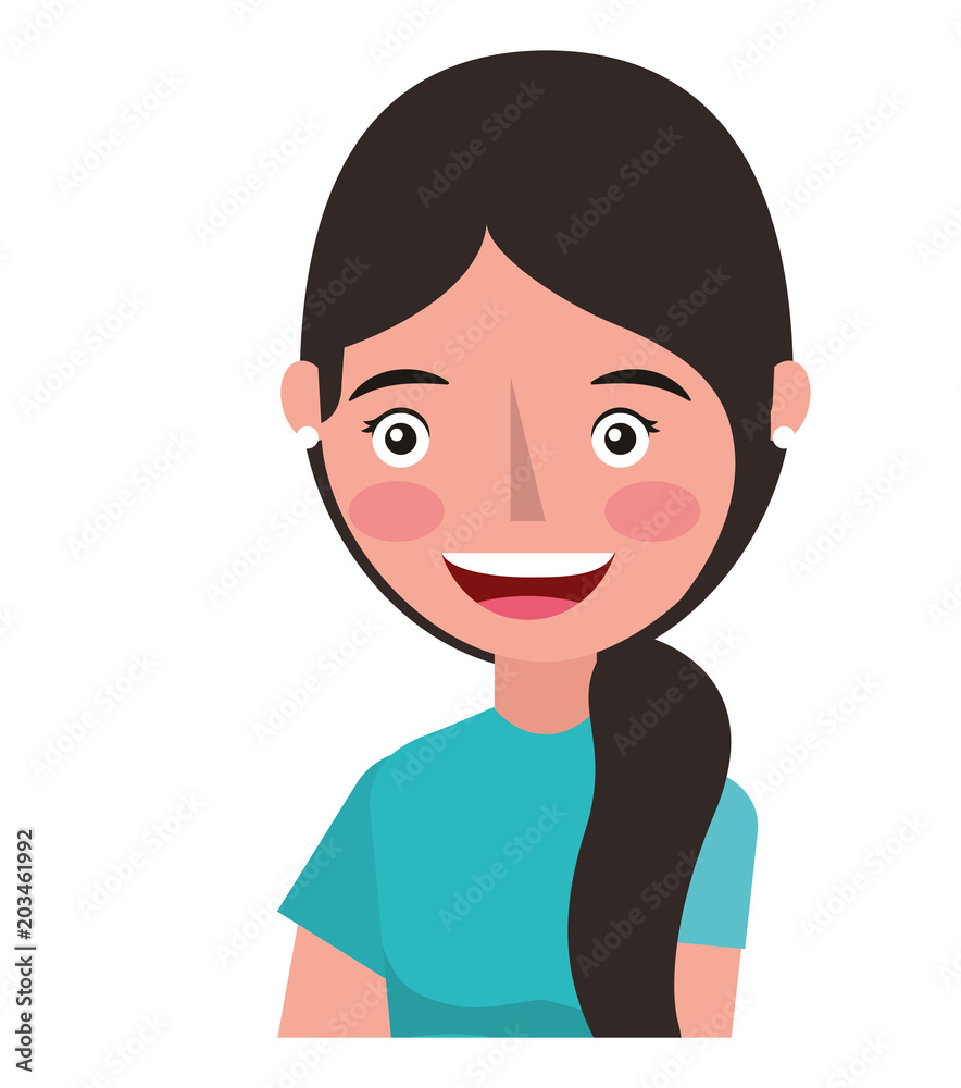young woman avatar character vector illustration design young woman avatar character vector illustration design