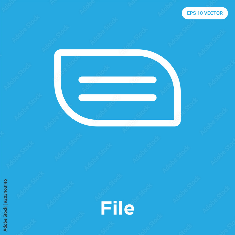 File icon isolated on blue background File icon isolated on blue background