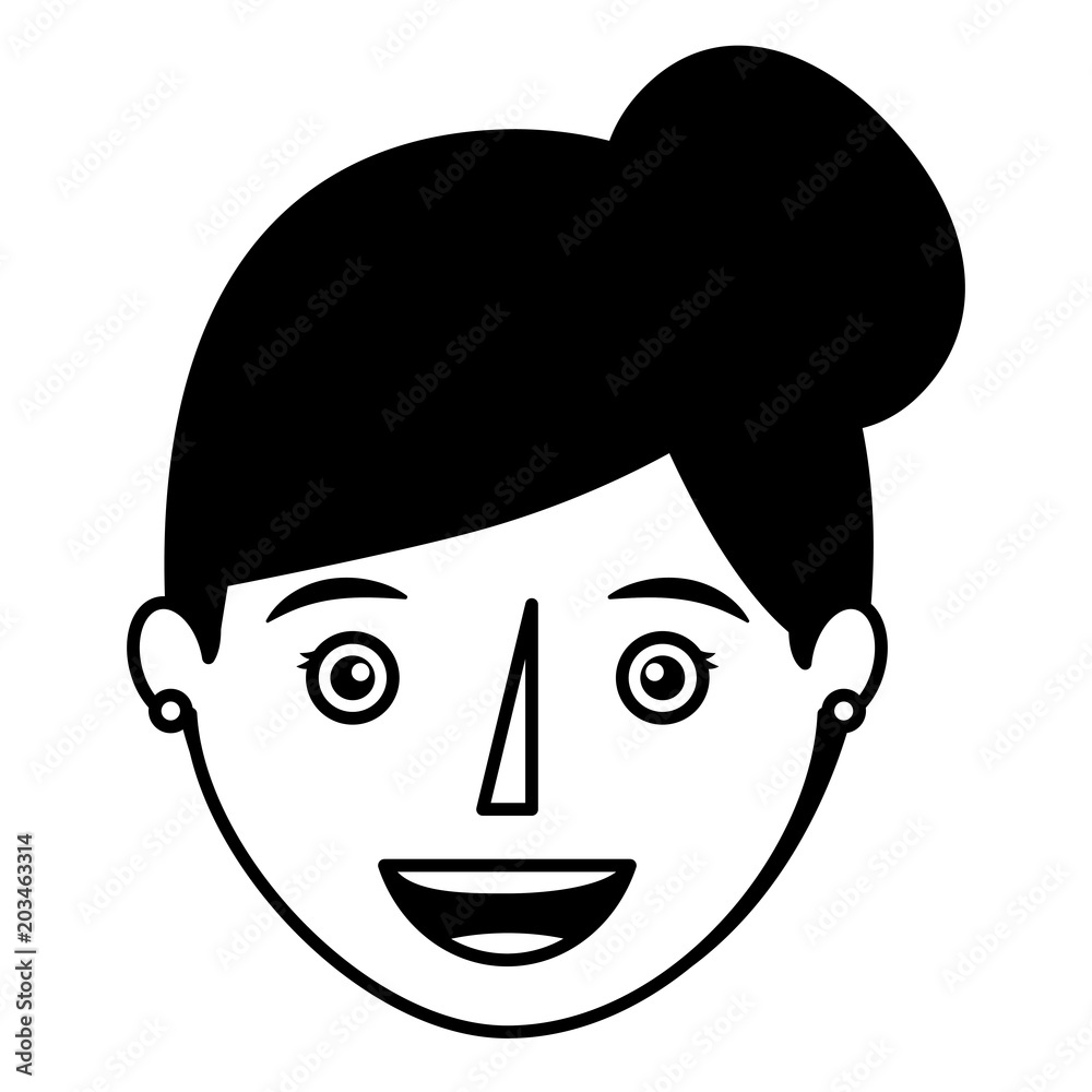 portrait woman female character image vector illustration portrait woman female character image vector illustration