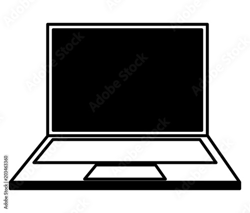 laptop device wireless technology image vector illustration