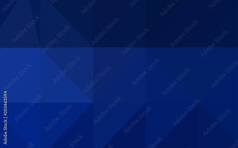 Obraz premium Dark BLUE vector polygon abstract layout.