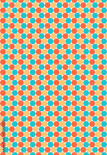 Seamless Pattern Colored Circular Shapes