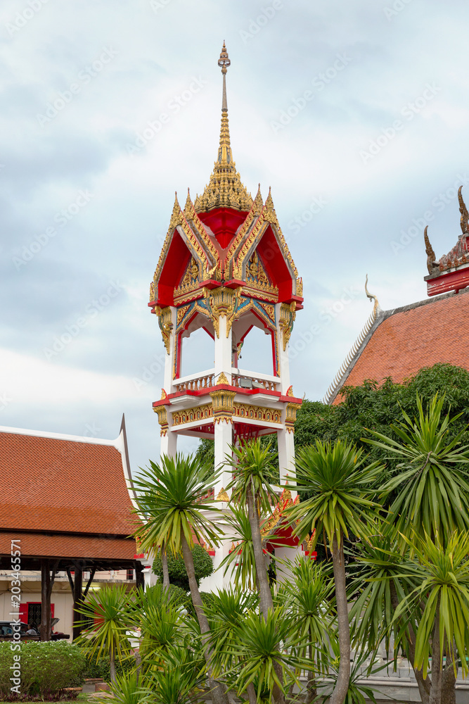Bell tower in Wat Chalong temple complex, Phuket, Thailand