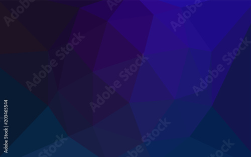 Dark BLUE vector triangle mosaic template.