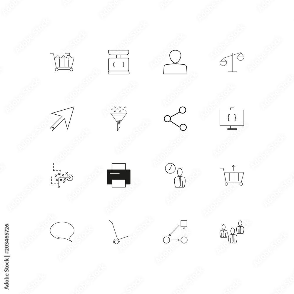 Business linear thin icons set. Outlined simple vector icons Business linear thin icons set. Outlined simple vector icons