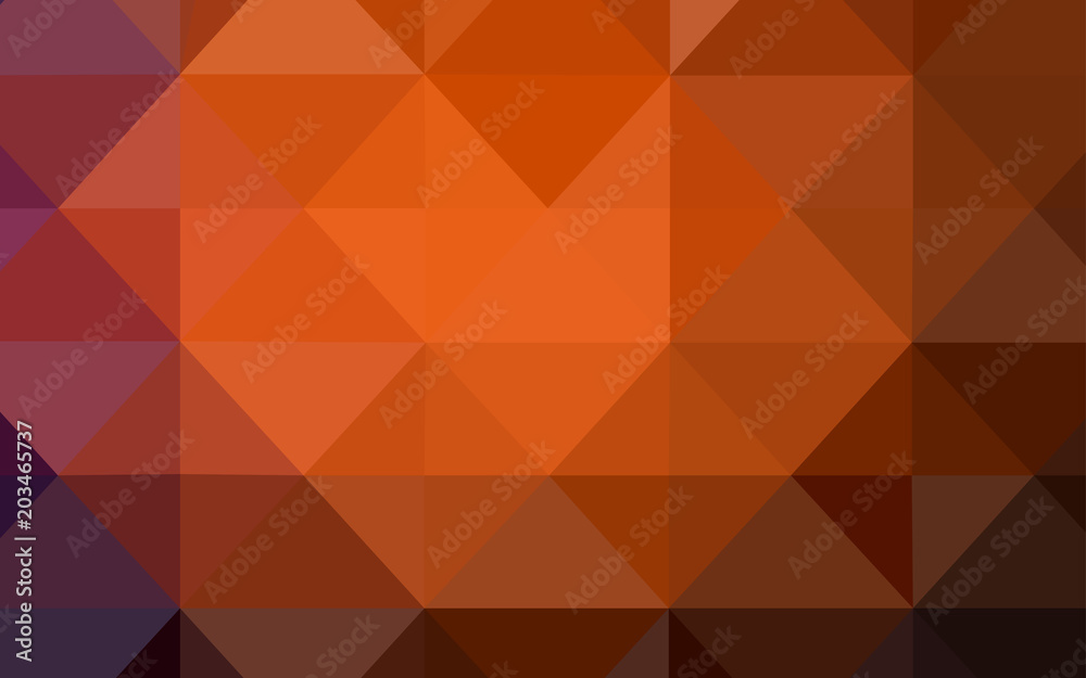 Fototapeta premium Dark Red vector polygonal pattern.
